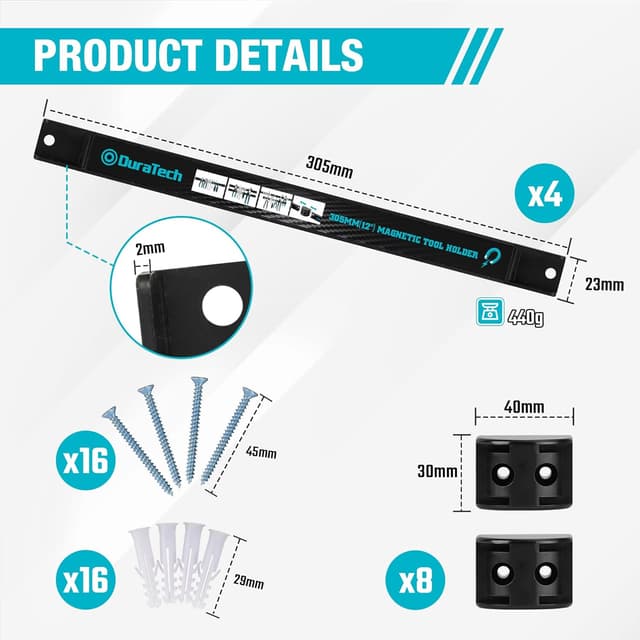 Thumbnail 2 de DURATECH Portaherramientas magnético 305 mm