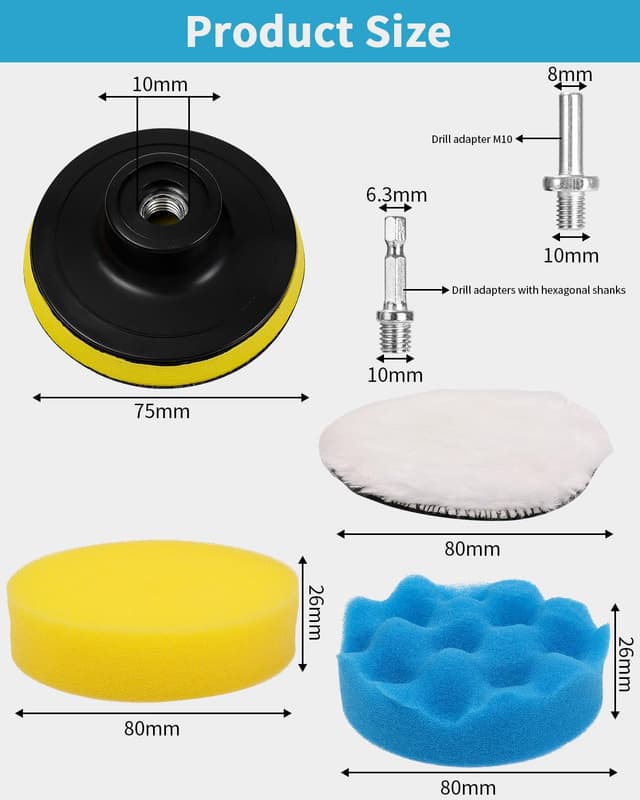Thumbnail 1 de 80mm Polier Pads 32-tlg Set