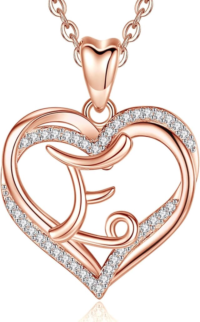 Detalle de INFUSEU collana lettera A cuore, 20 pollici