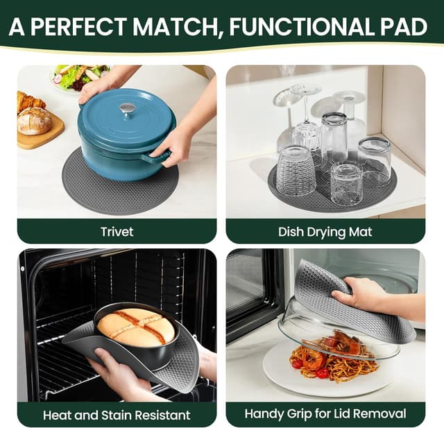 Detalle de Snuvid 2 in 1 Glass Microwave Splatter Guard 10in