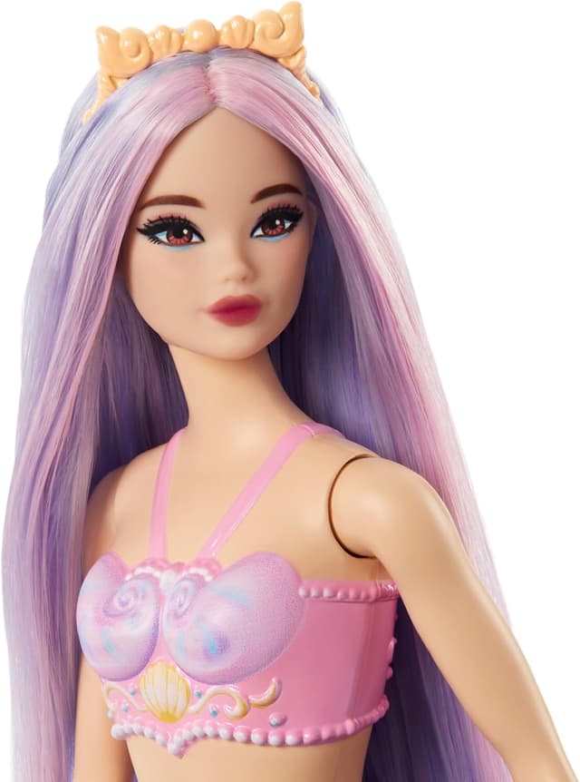 Detalle 2 de Barbie HRR06 Muñeca Sirena con Cabello Fantasía 🧜♀