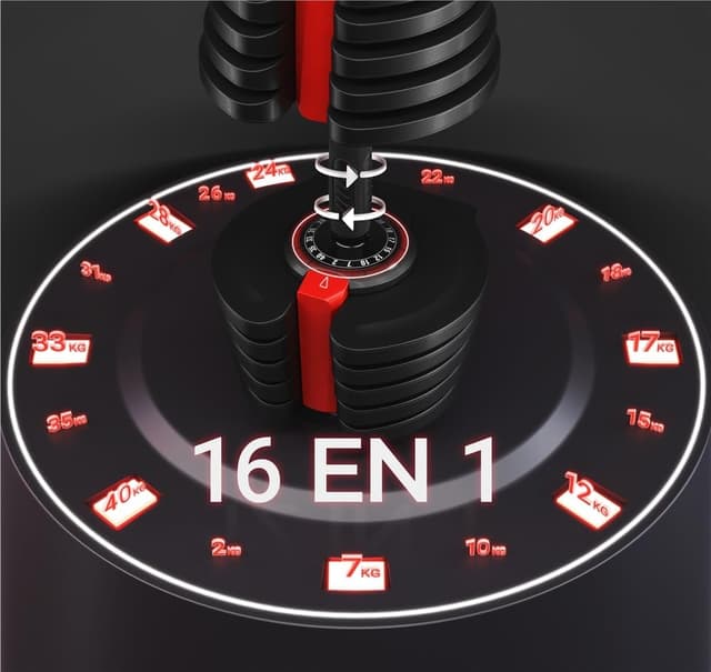 Thumbnail 4 de Yaheetech Mancuerna Ajustable 16 en 1 2–40 kg