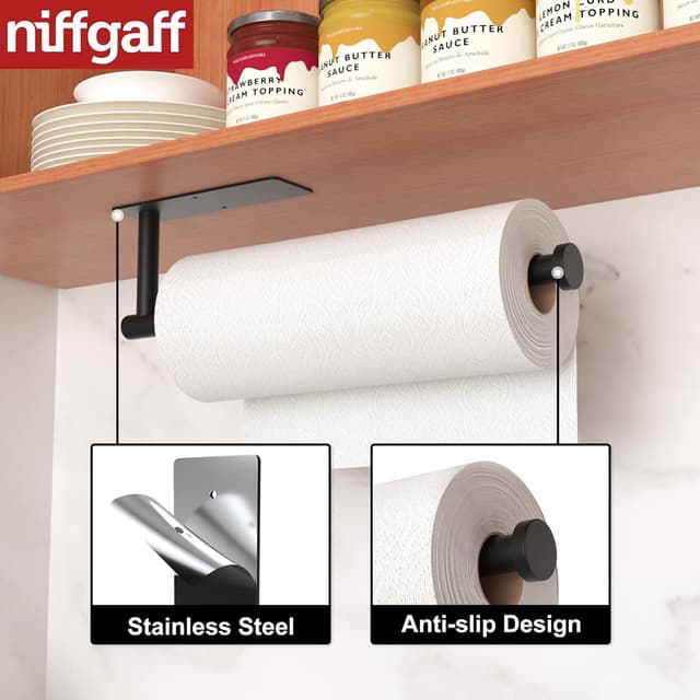 Detalle 2 de niffgaff Küchenrollenhalter aus SUS304 28,5 cm
