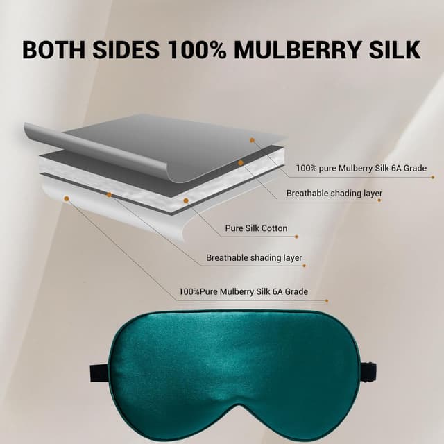 Thumbnail 2 de LaCourse Mulberry silk eye mask 19 momme