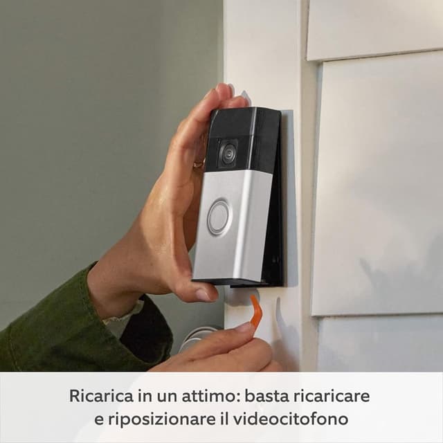 Detalle de Ring videocitofono a batteria con Chime (3ª gen.) – campanello con telecamera senza fili