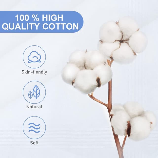 Detalle de Aomig cotton gents hankies set, 12 pack