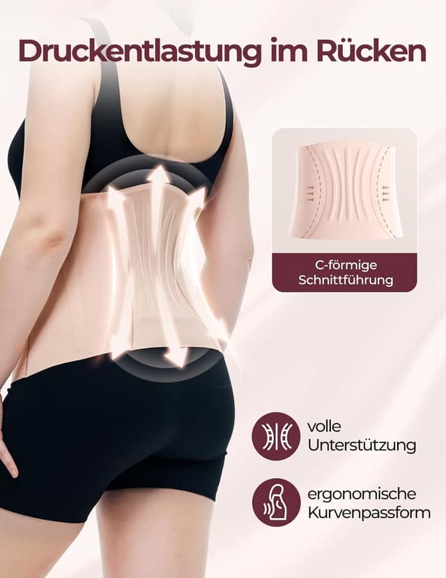 Detalle de Momcozy Ergowrap Bauchgurt nach Geburt – 3D-Kompression & Rückenstütze für die Rückbildung nach Kaiserschnitt (Standard, 2XL)