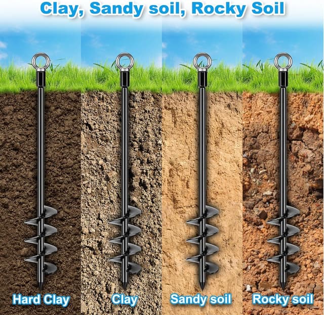 Thumbnail 4 de BeneLabel Zeltheringe Erdanker 61 cm Schraubheringe