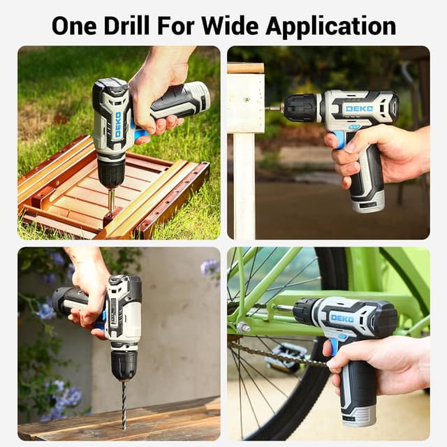 Detalle de DEKO 238-teiliger Werkzeugkoffer mit 12V Akkubohrer und Schublade – DEKO Werkzeugset für Haus, Auto & Heimwerken