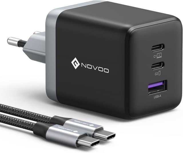 Imagen de NOVOO Cargador USB C 100 W, GaN III 3 Puertos en OfertitasTOP