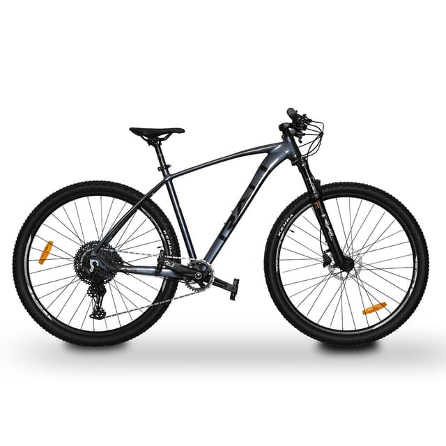 Detalle de Rali ADV-0 29” de montaña con suspensión de aire y freno de disco hidráulico