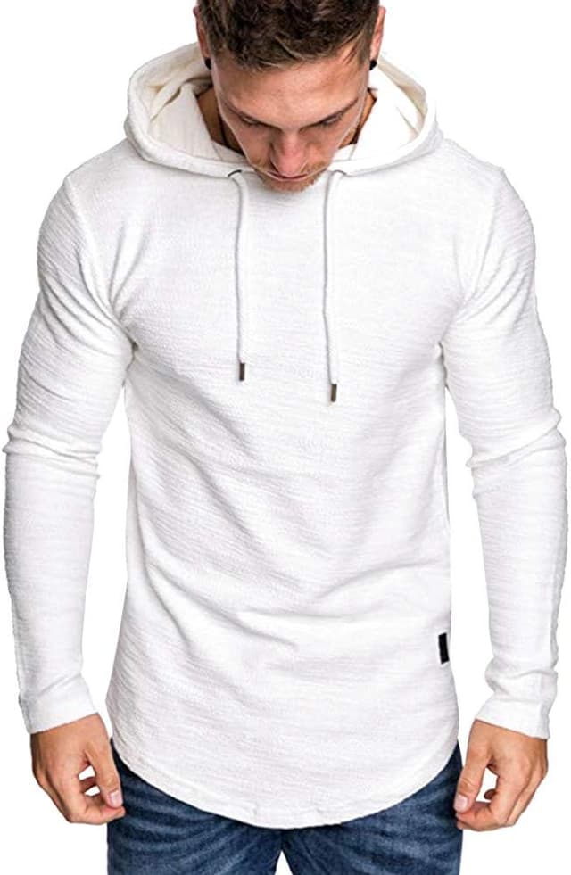 Thumbnail 2 de Lexiart Men’s Fashion Athletic Hoodie (Solid Color) Cotton-Blend Fleece Pullover