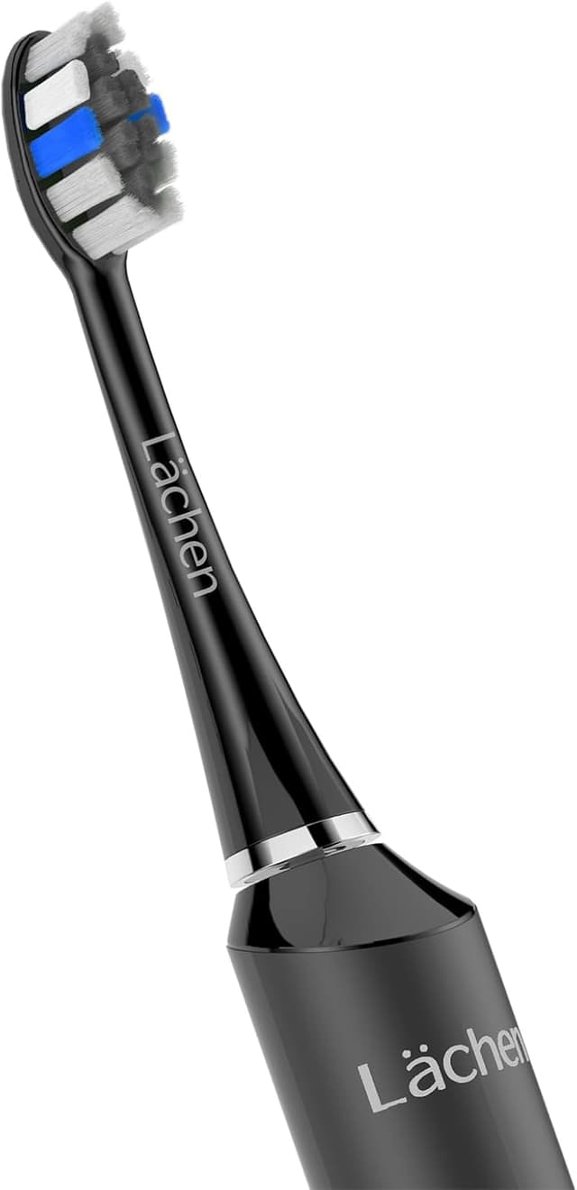 Detalle de Lächen Standardbürstenkopf S131 (schwarz) – 4 Stück, passend für Lächen E-Zahnbürsten