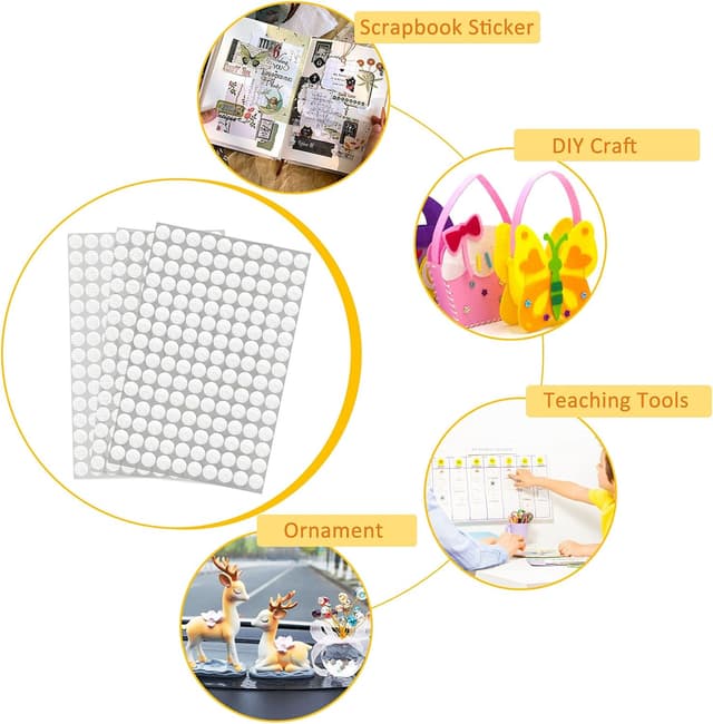 Detalle 2 de Klettpunkte Selbstklebend 10 mm Weiß