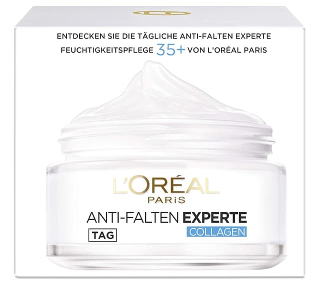 Detalle de L’Oréal Paris Anti-Falten Experte 35+ Feuchtigkeitspflege mit Kollagen-Biosphären (24h) – Anti-Aging Creme, 50 ml