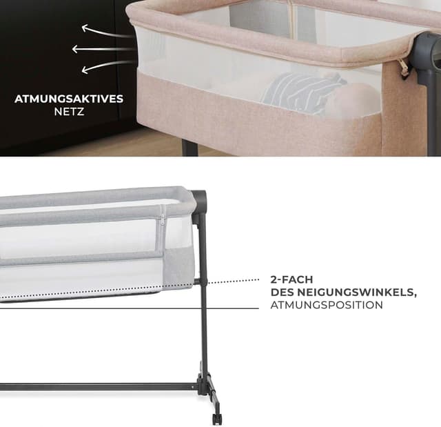 Thumbnail 6 de Kinderkraft NESTEE UP 2 Beistellbett 5‑Stufen