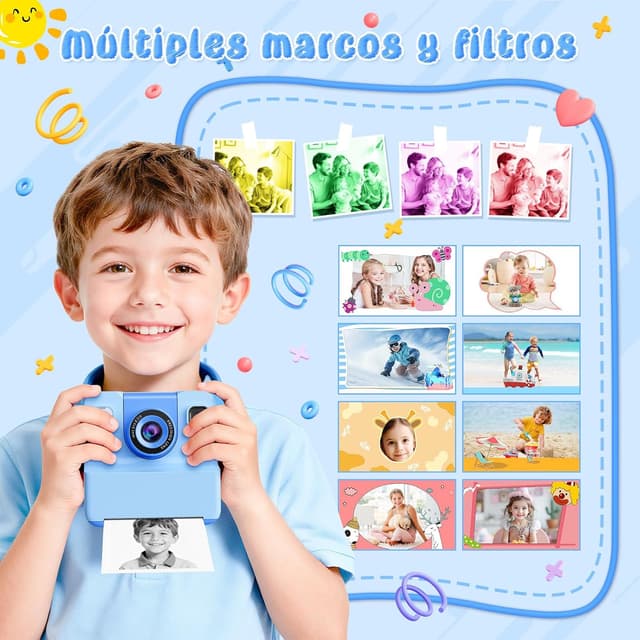 Thumbnail 3 de Yidoroye Macchina Fotografica Bambini con stampa istantanea, 2.4" HD 1080P e 32GB
