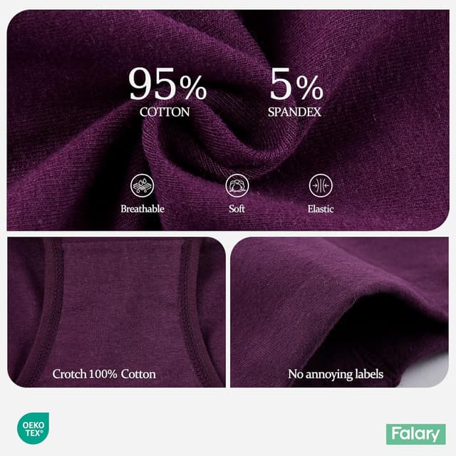 Detalle de FALARY Women’s High Rise Cotton Knickers (Pack of 5)