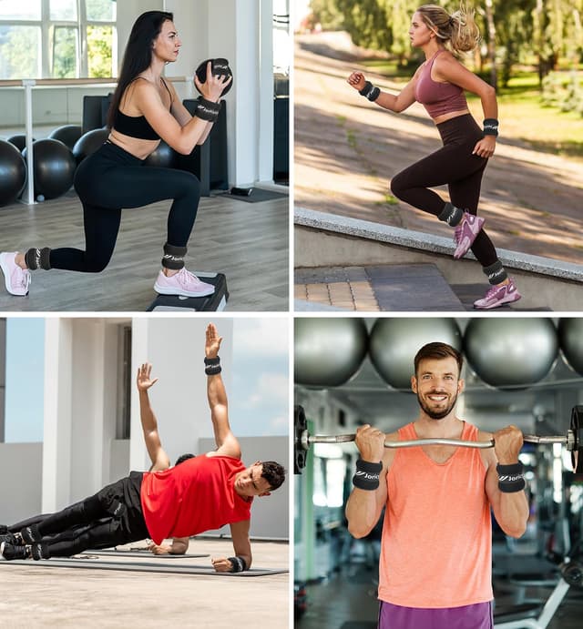 Thumbnail 6 de Adjustable Ankle Weights Pair (1/2/3/4/6/8/10/12/20 LBS) for Wrist, Leg, Arm & Rehab Workouts