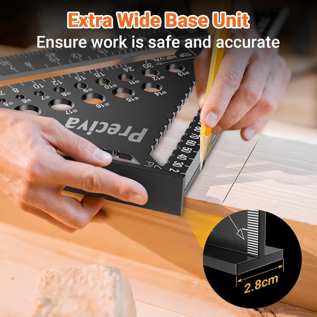 Detalle 2 de Preciva Zimmermannswinkel Set für 18 cm