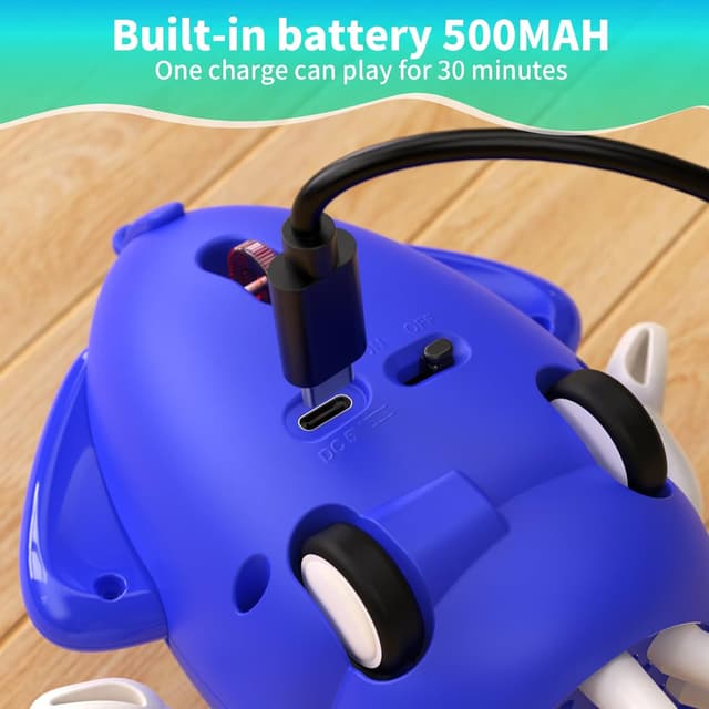 Detalle 1 de SWTOIPIG Polpo danzante interattivo con LED, musica e sensori anti-ostacoli