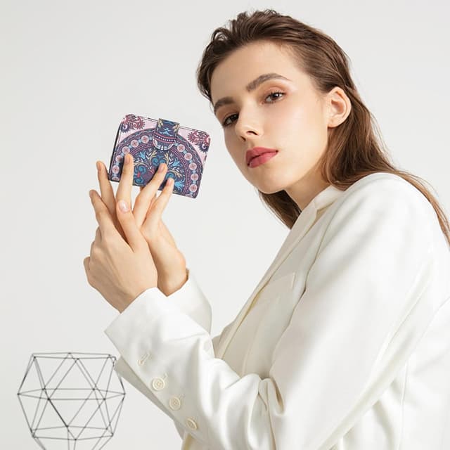 Thumbnail 6 de Mini portefeuille femme motif mandala 10,2 x 13,5 cm