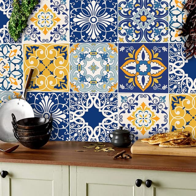 Detalle de HPNIUB 30 Stück Bunt Fliesenaufkleber