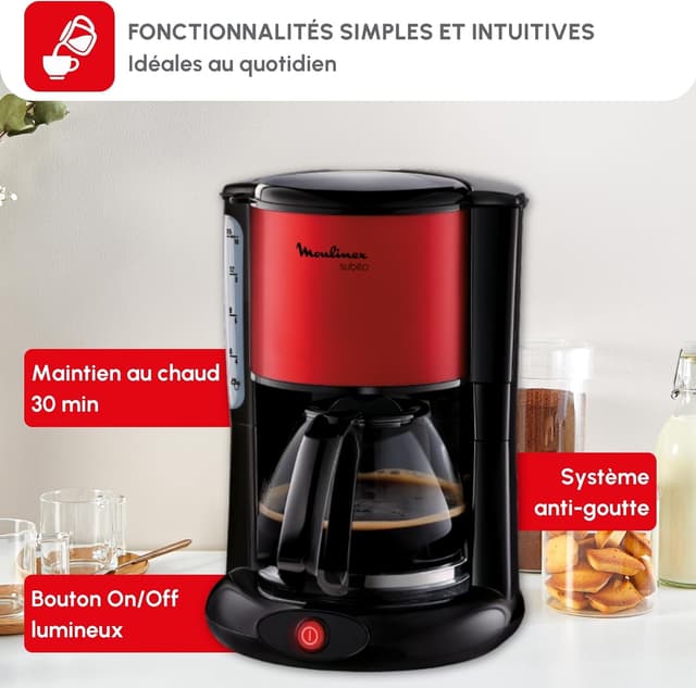 Detalle de Moulinex Subito cafetière filtre 1,25 L
