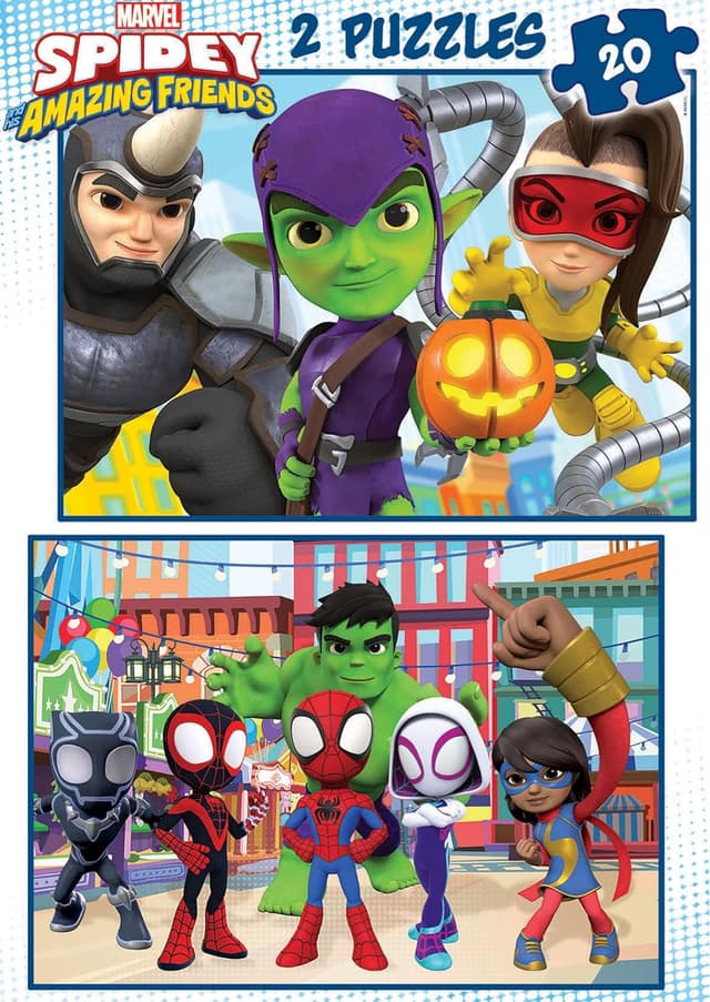 Detalle 2 de Educa - 2x20 Spidey & His Amazing Friends 🕷️ Puzzles Divertidos