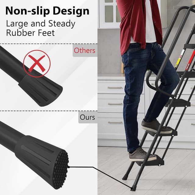 Thumbnail 2 de BONTEC 5-Step Folding Ladder, Heavy Duty 5-step 🪜