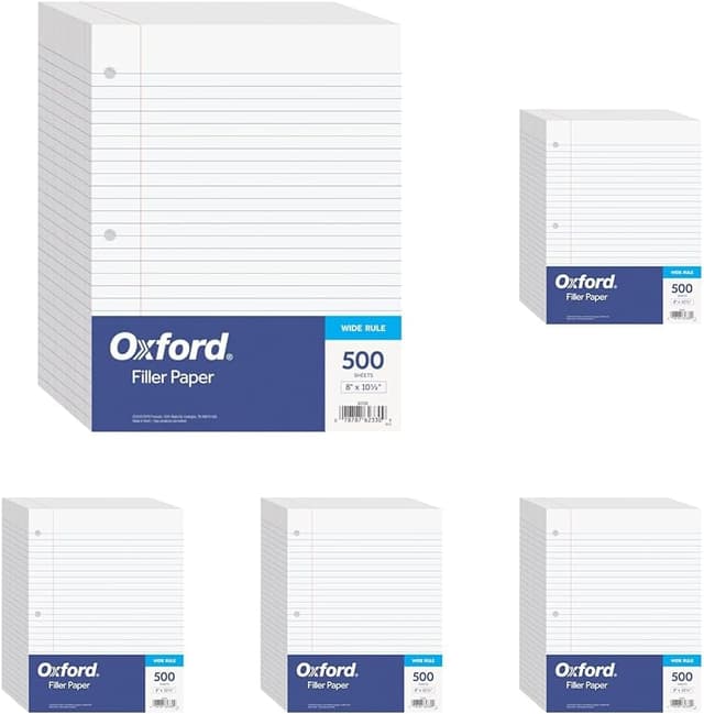 Thumbnail 5 de Oxford 62330 500-sheet Wide Ruled Paper