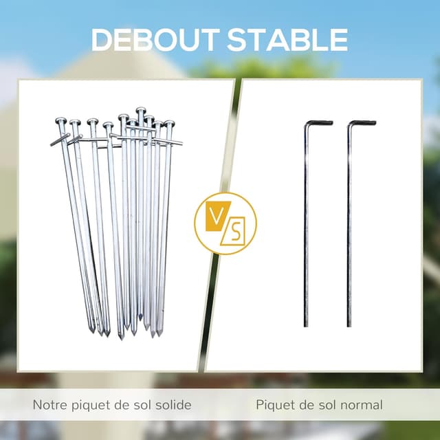 Thumbnail 4 de Tente de jardin Outsunny 10 x 10 m