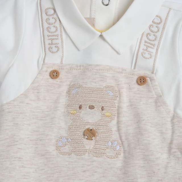 Detalle de Chicco Grenouillère bébé en coton doux avec ouverture à l’entrejambe (fille et garçon)
