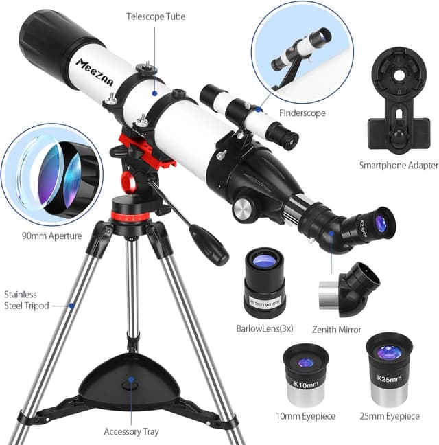 Thumbnail 5 de MEEZAA Telescopio 90/800mm 32X-240X