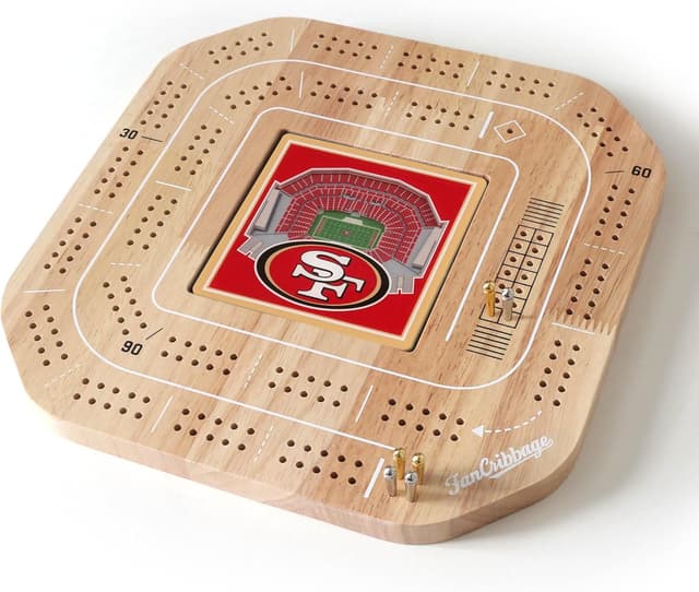 Thumbnail 6 de YouTheFan NFL Licensed Fan Cribbage Wood Board Game (2-Player)