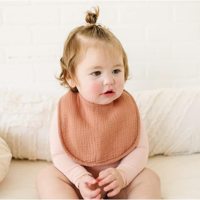 Thumbnail 6 de Konssy Muslin Baby Bibs 8-Pack (Cotton Muslin Front, Fleece Back) for Teething & Drooling