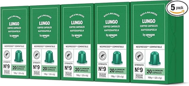 Imagen de by Amazon Cápsulas Lungo 100uds. 🍂 Compatibles Nespresso, Rainforest Alliance en OfertitasTOP