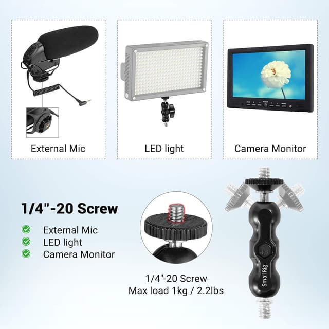 Detalle de SmallRig 2157 Universalmagischer Arm mit kleinem Kugelkopf (Small Ballhead)