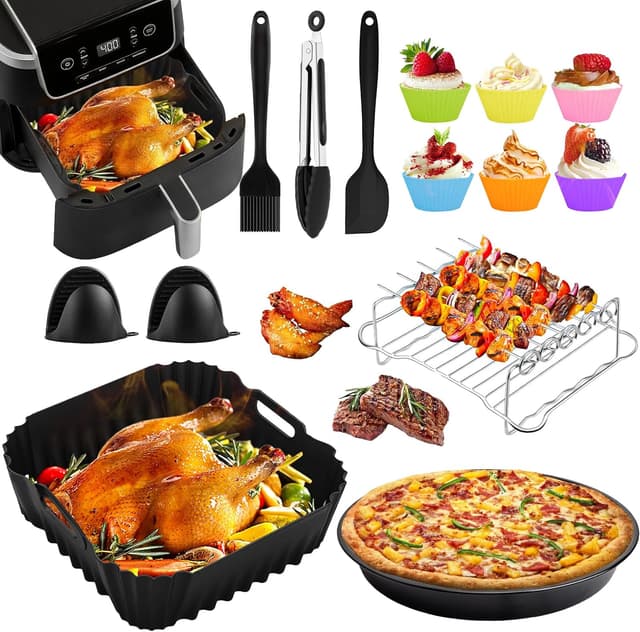 Detalle de Airfryer Zubehör Set mit 19 Teilen für Heißluftfritteuse