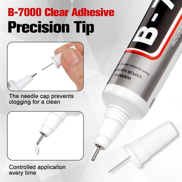 Detalle de B7000 Clear Precision Tip Glue (16 x 15ml) for Rhinestones, Jewellery Making, Nail Art & Repairs