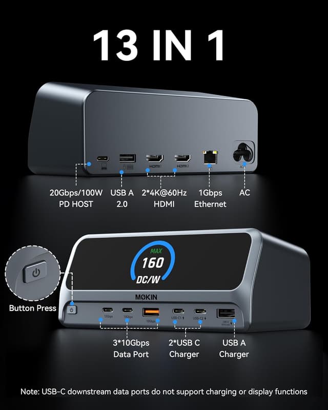 Thumbnail 2 de MOKiN Docking Station 160W USB‑C Hub