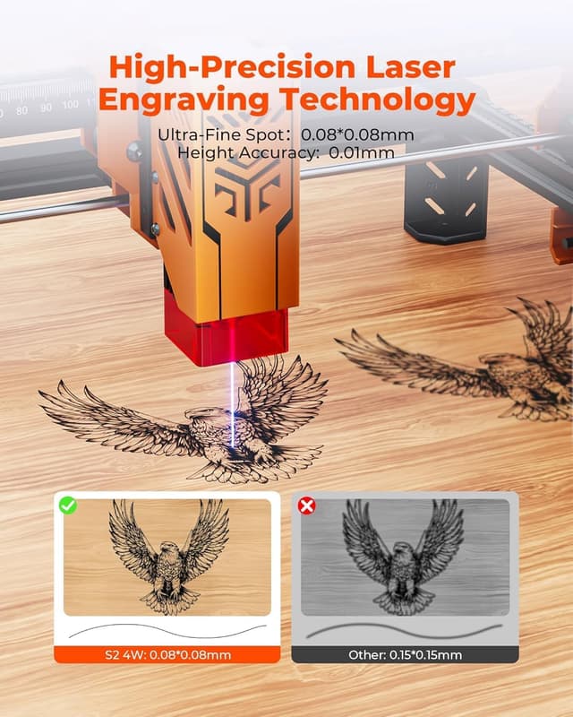 Thumbnail 3 de ACMER S2 4W Laser Graviermaschine 300x300mm