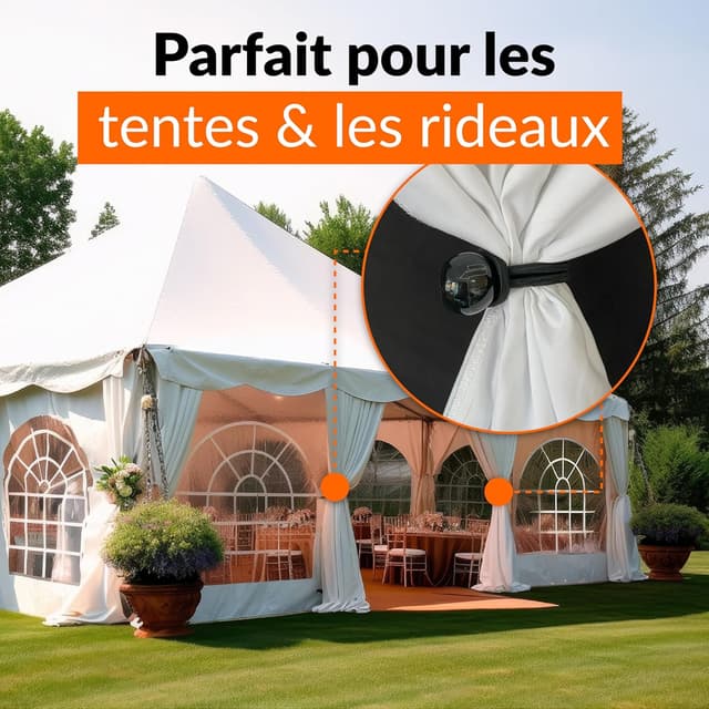 Detalle 1 de 25 tendeurs élastiques pour bâches