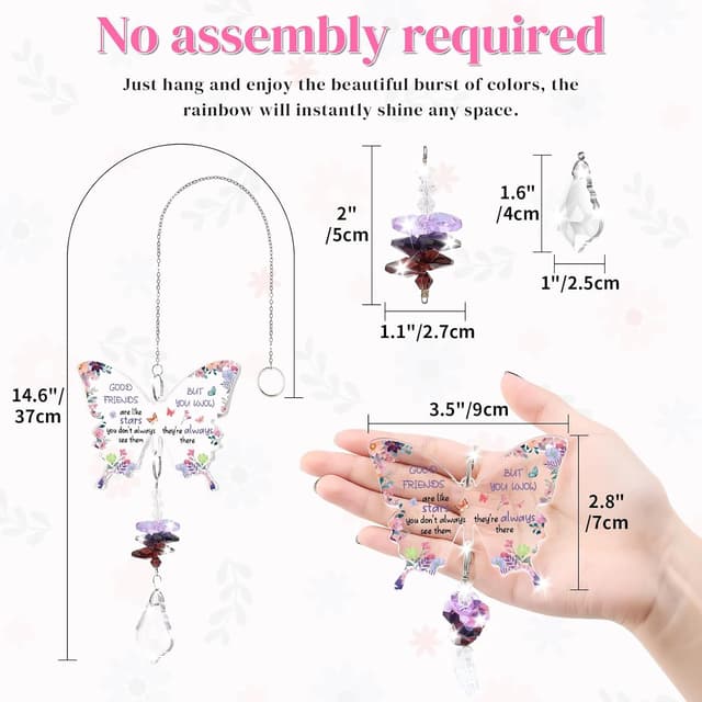 Thumbnail 3 de KAAYEE Friendship Crystal Suncatcher