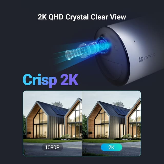 Detalle 2 de EZVIZ 2-Pack 2K Battery Security Camera 4MP