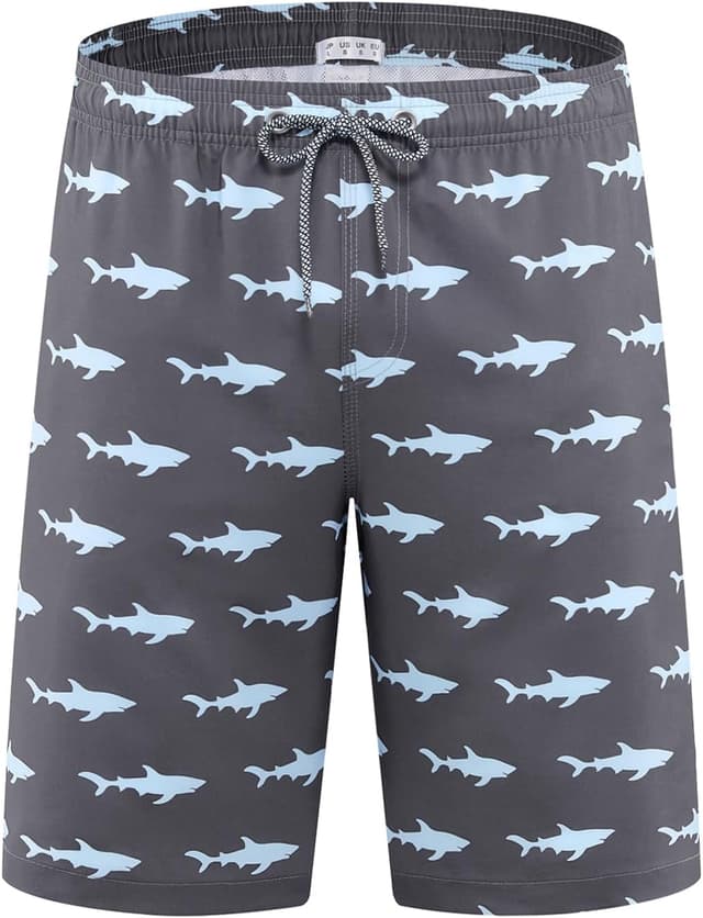 Detalle de APTRO Men’s 9" Quick-Dry Swim Trunks (Big & Tall) with UPF 50+ and Mesh Liner