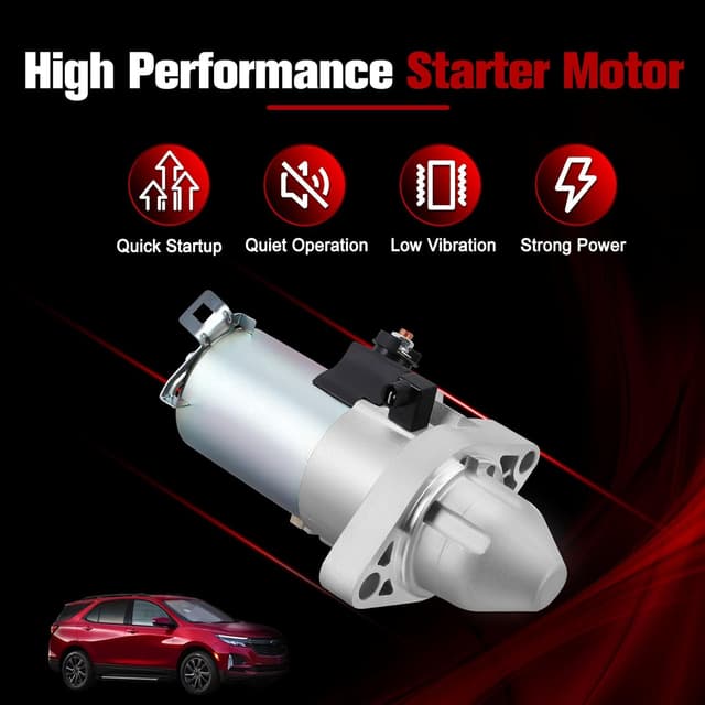 Detalle de 17844N New Starter Compatible with Select 2002-2006 Honda CR-V Models (1.6KW, 12V, 9 Teeth, CW)