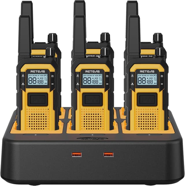 Detalle de Retevis RB48 Heavy Duty 6-Pack Walkie Talkies 📡