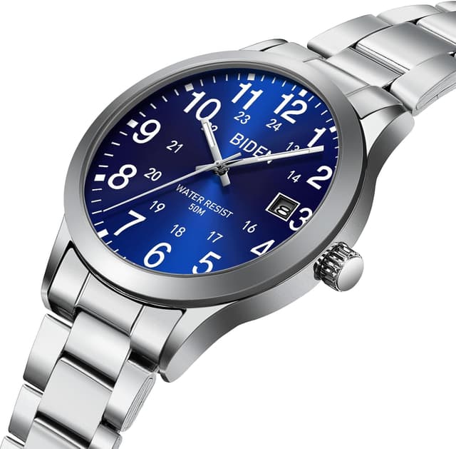 Detalle de LN LENQIN Herrenuhr Edelstahl 30m