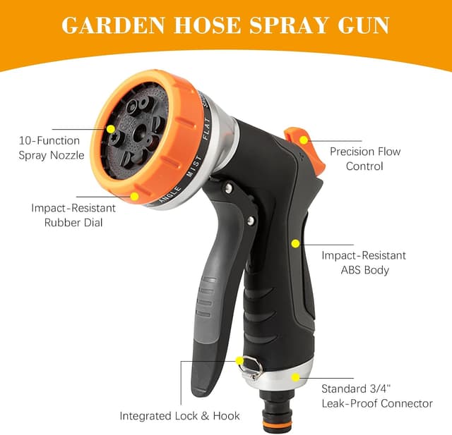 Detalle de JelKen Hose Pipe Spray Gun with 10 Patterns